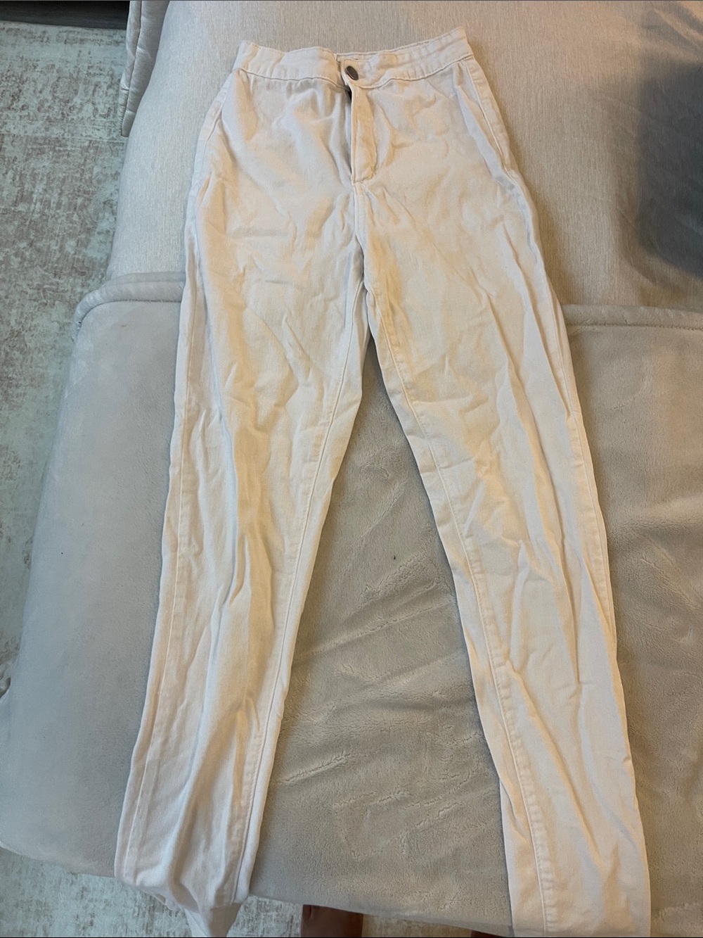 Cream High-Waist Jeans - Fashion Nova